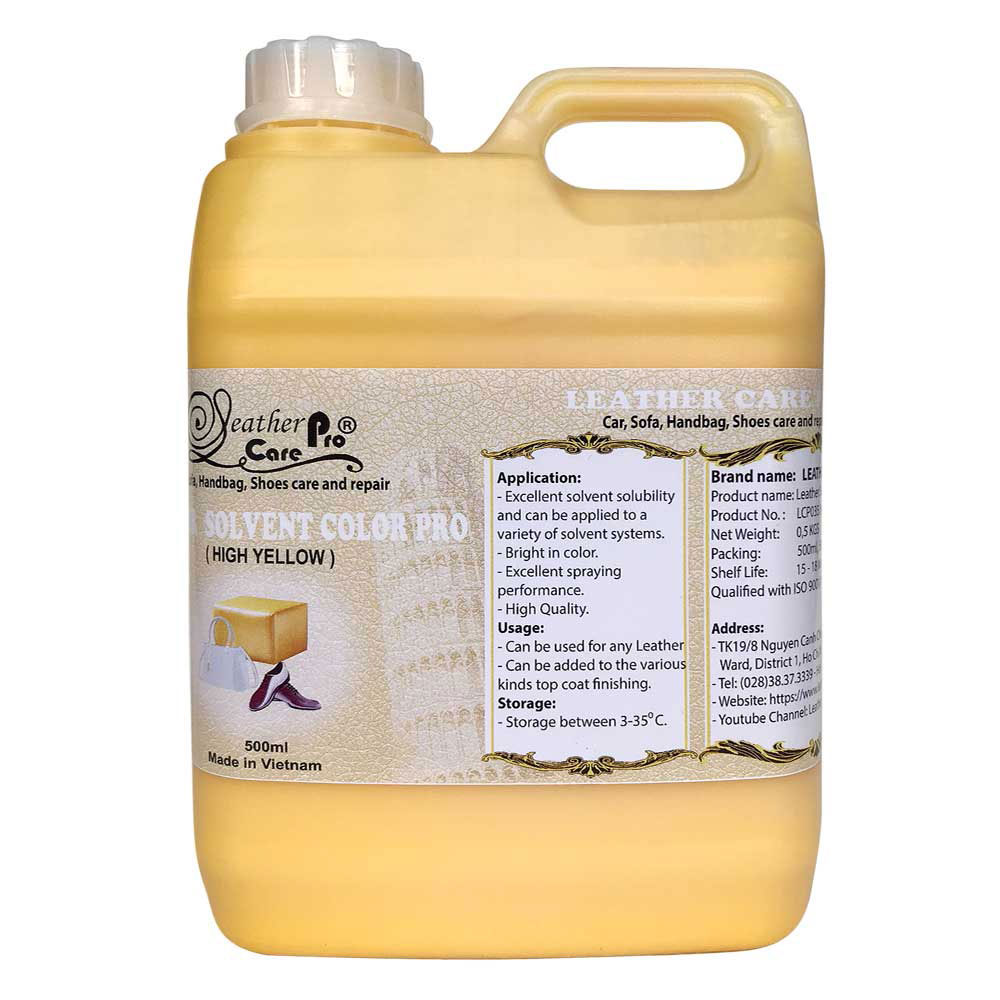 Màu sơn ghế da ô tô, màu sơn ghế da Sofa – Leather Solvent Color Pro (High Yellow)