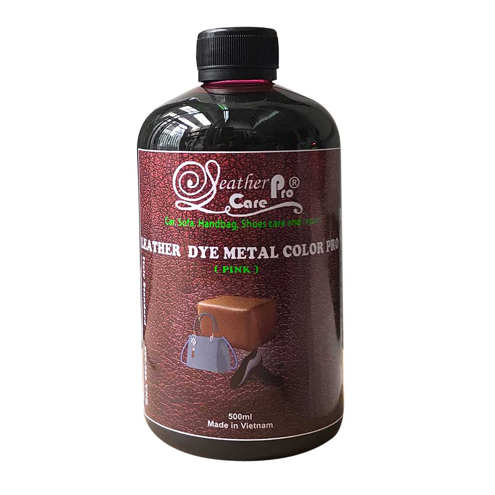 Thuốc nhuộm da Bò, thuốc nhuộm giày da, ghế da – Leather Dye Metal Color Pro (Pink – Burgundy)